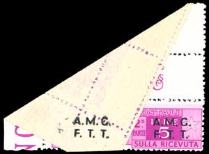 PACCHI POSTALI 1947 - 5 lire, soprastampa su ... 