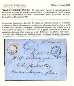 1861 - 20 grana giallo (23), molto ... 