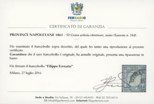 1861 - 50 grana ardesia oltremare ... 