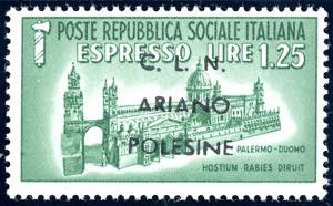 ARIANO POLESINE ESPRESSI 1945 - 1,25 lire ... 