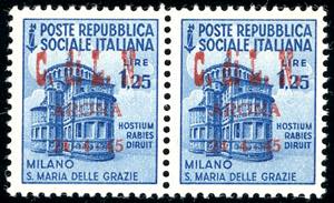 ARONA 1945 - 1,25 lire soprastampato in ... 