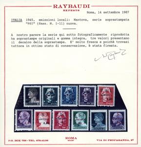 MANTOVA 1945 - Serie completa, ... 