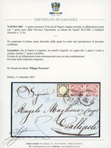 1861 - 1/2 grano carminio, II ... 