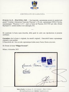 PIACENZA 1945 - 1 lira Imperiale, ... 