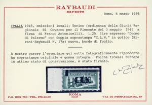 TORINO 1945 - 30 cent. e 1,25 lire ... 
