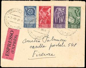 1946 - 1 l., 3 l., 5 l. e 10 l. Soccorso di ... 