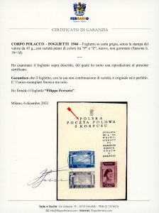 FOGLIETTI 1946 - Foglietto su ... 