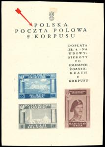 FOGLIETTI 1946 - Foglietto su carta grigia, ... 