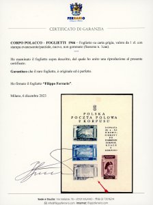 FOGLIETTI 1946 - Foglietto su ... 