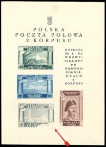 FOGLIETTI 1946 - Foglietto su carta grigia, ... 