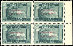 GOVERNO DI LONDRA 1954 - 45 g. verde scuro, ... 