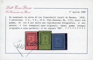 MERANO 1918 - Prima emissione, ... 