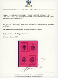 MERANO 1918 - 10 h. carminio ... 