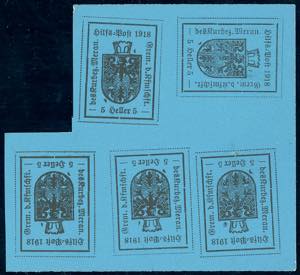 MERANO 1918 - 5 h. azzurro, IV ... 