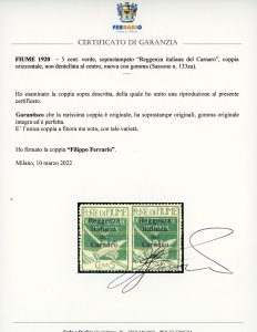 FIUME 1920 - 5 cent. soprastampato ... 