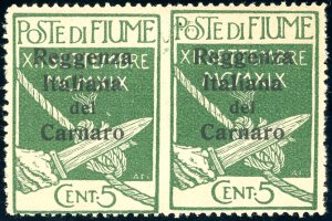 FIUME 1920 - 5 cent. soprastampato Reggenza ... 