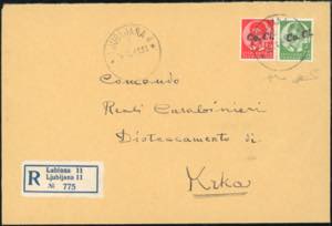 LUBIANA 1941 - 4 d. doppia soprastampa ... 