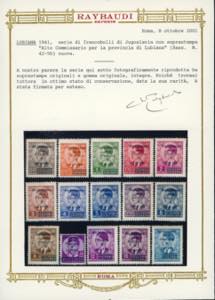 LUBIANA 1941 - Soprastampati Alto ... 