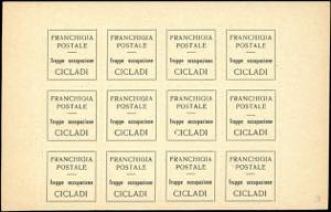 ISOLE CICLADI 1941 - Marca per la franchigia ... 