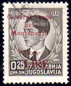 MONTENEGRO 1942 - 25 p. soprastampa in ... 
