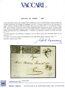 1859 - 10 cent. bianco (2), ... 