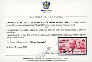 SERVIZIO AEREO 1934 - 25 + 2 lire ... 