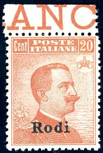 RODI 1918 - 20 cent. Michetti, tipo del n. ... 