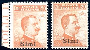 SIMI 1917/22 - 20 cent. Michetti, con e ... 