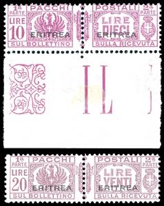 PACCHI POSTALI 1936 - 10 e 20 lire ... 