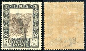 1921 - 30 cent. Pittorica, filigrana corona, ... 