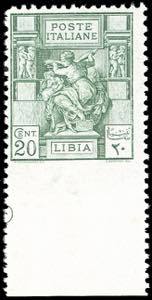 1926 - 20 cent. Sibilla Libica, dent. 11, ... 
