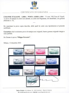 POSTA AEREA 1934 - 75 cent. VIII ... 