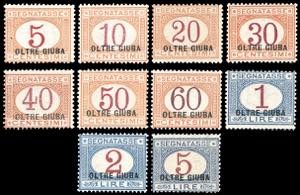 SEGNATASSE 1925 - Serie completa (1/10), ... 