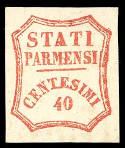 1859 - 40 cent. vermiglio, II composizione ... 