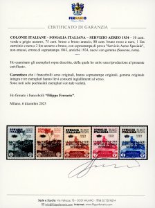 SERVIZIO AEREO 1934 - 50 cent., 75 ... 