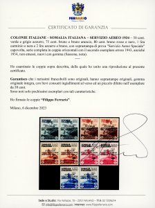 SERVIZIO AEREO 1934 - 50 cent., 75 ... 