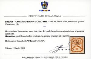 1859 - 80 cent. bistro oliva (18), ... 