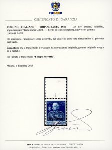 1926 - 1,25 lire azzurro, ... 