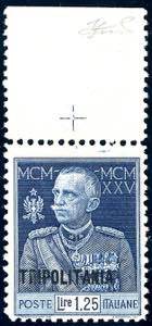 1926 - 1,25 lire azzurro, Giubileo, dent. 11 ... 