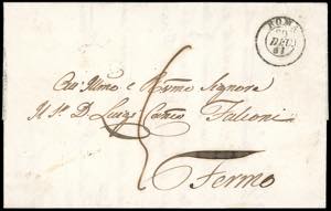 1851 - Lettera prefilatelica da Roma ... 