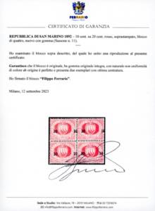 1892 - 10 cent. su 20 cent. (11), ... 