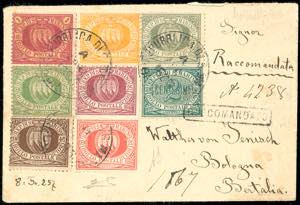 1893 - Bella affrancatura otto colori, ... 