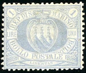 1894 - 1 lira oltremare Stemma (31), ... 
