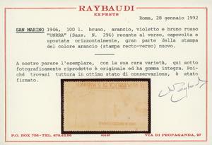 1946 - 100 lire UNRRA, stampa ... 