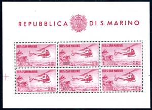 1961 - 1.000 lire Elicottero, foglietto ... 