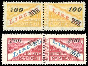 1946 - Soprastampati (33/34), gomma ... 