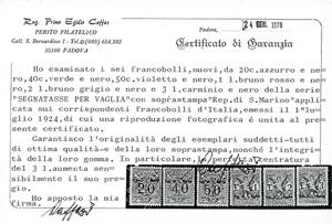 1924 - Soprastampati, serietta di ... 