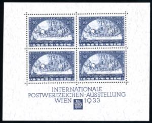 AUSTRIA FOGLIETTI 1933 - 50 + 50 g. WIPA, ... 