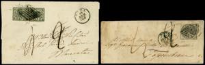 1865 - Due lettere affrancate per il Regno ... 