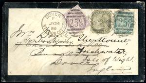 INDIA/GRAN BRETAGNA 1886 - Redirected with ... 